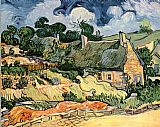 Vincent van Gogh Thatched Cottages at Cordeville painting
